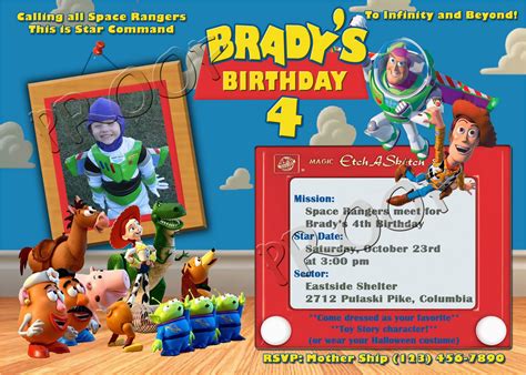 Custom Toy Story Party Invitations