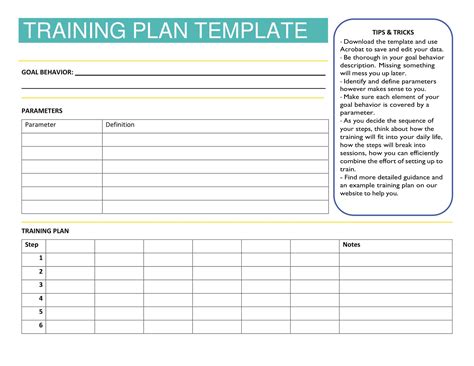 Custom Training Plan Template