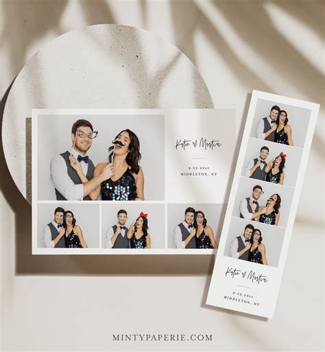 Custom transparent photo booth strip template