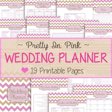 Custom wedding planner printable for a stress-free big day