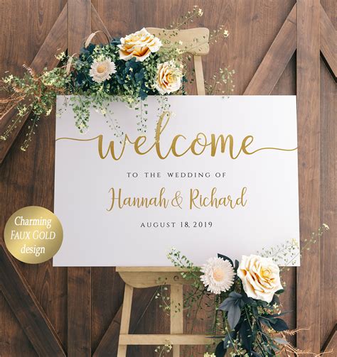 Custom Wedding Sign Template Example