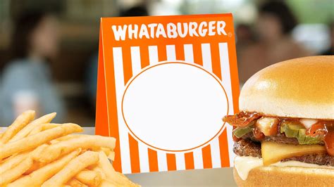 Custom Whataburger Table Tent Template