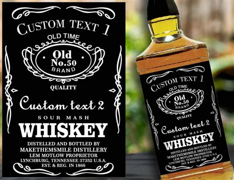 Custom whiskey label template