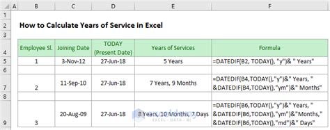 Custom Years of Service Calculation