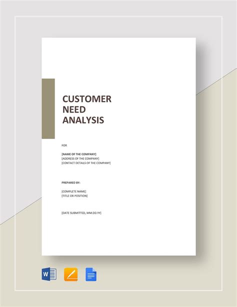 Customer Analysis Template