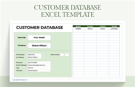 Customer Data Management Template