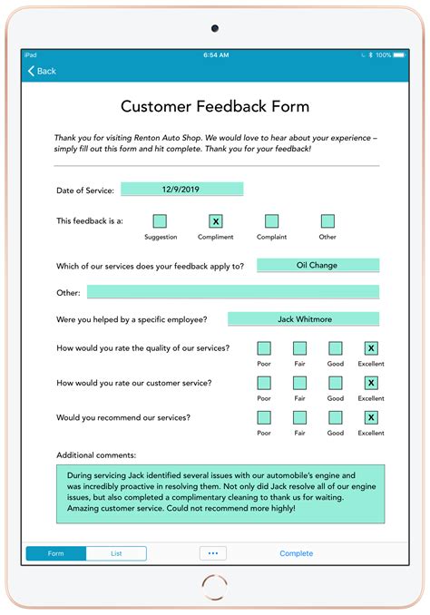 Customer Feedback Template