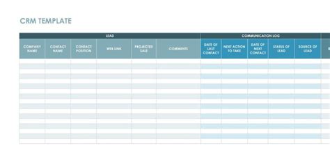 Customer Relationship Management Template