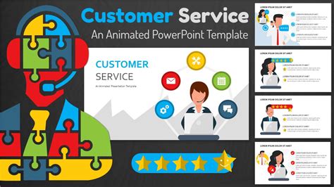 Customer Service PowerPoint Template Sample 1