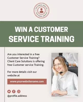 Customer service training flyer template