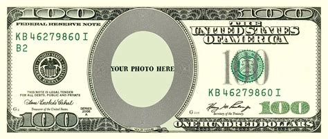 Customizable $100 bill