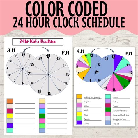 Customizable 24 Hour Clock Printable