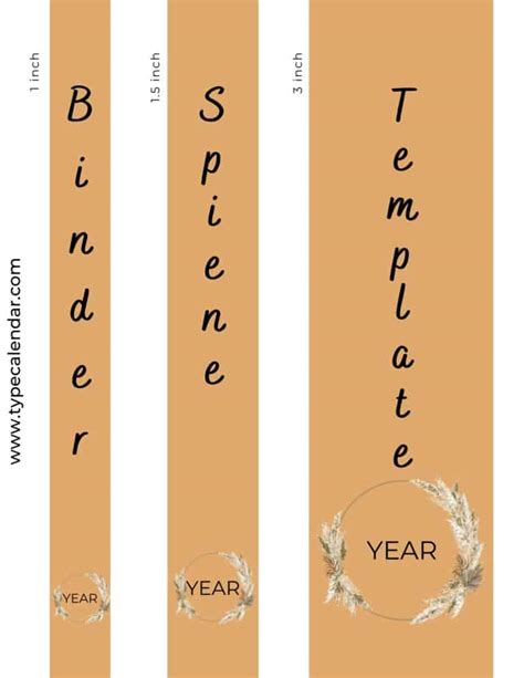 Customizable 3 Inch Binder Spine Template