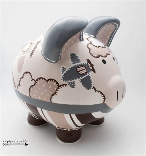 Customizable Airplane Piggy Bank