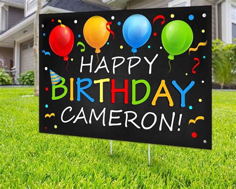 Customizable Birthday Sign Template