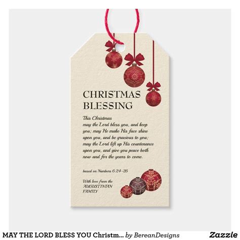 Customizable Blessing Tags for Gifts