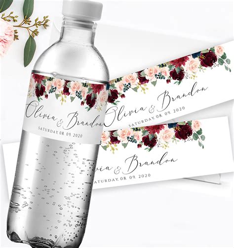 Customizable bottle label template