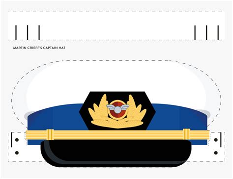 Customizable captain hat template