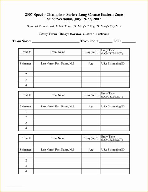 Customizable Contest Entry Form Template