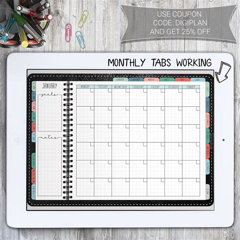 Customizable Digital Planner Template