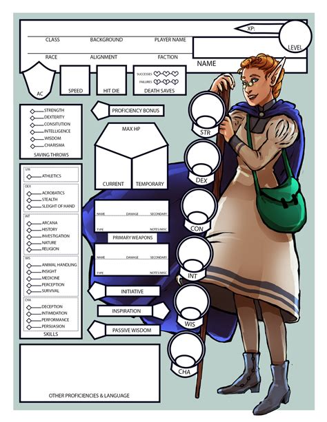 Customizable D&D character sheet