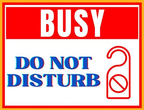 Customizable Do Not Disturb Sign