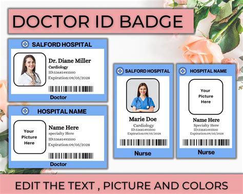 Customizable Doctor Badge Template