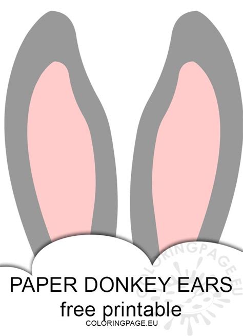 Customizable donkey ears printable templates