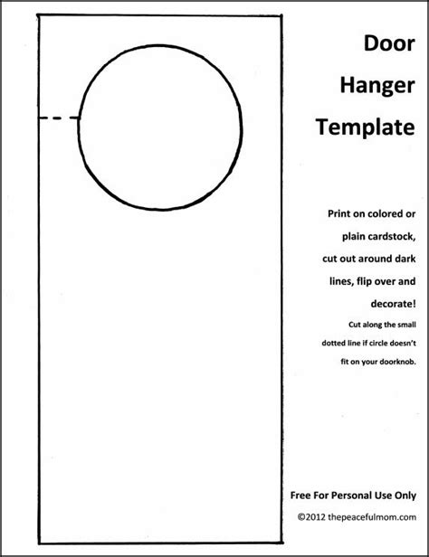 Customizable Door Hanger Template 6