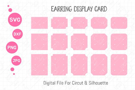 Customizable earring card template