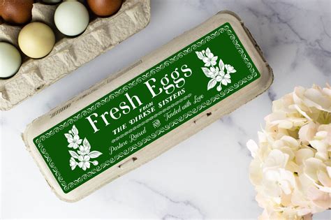 Customizable Egg Carton Label