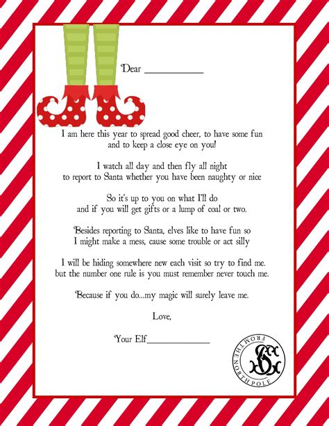 Customizable Elf on the Shelf Letter