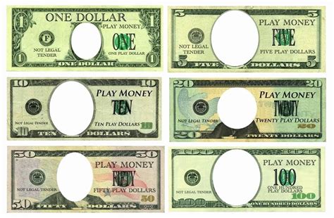 Customizable fake money template