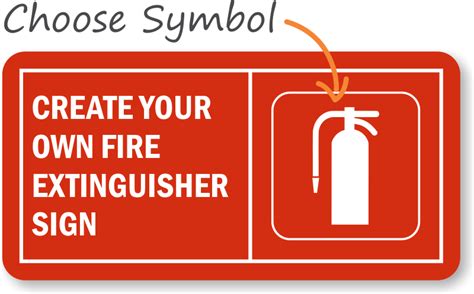 Customizable Fire Extinguisher Sign