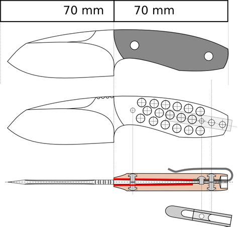 Customizable folding knife template