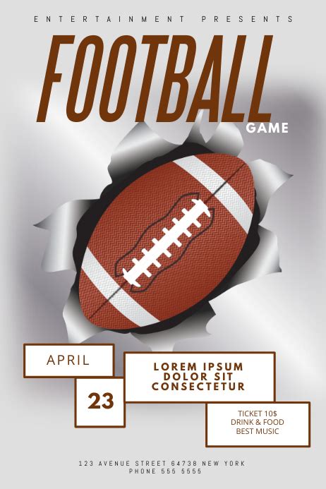 Customizable Football Flyer Templates