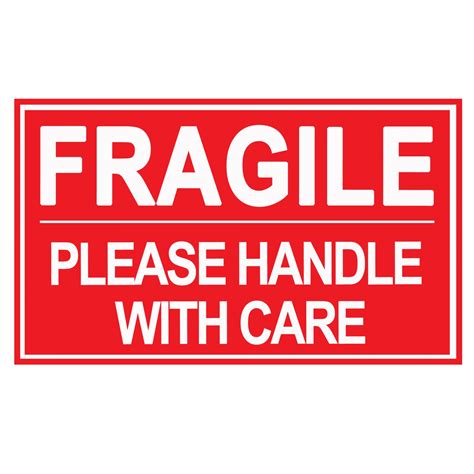 Customizable Fragile Handle with Care Signs