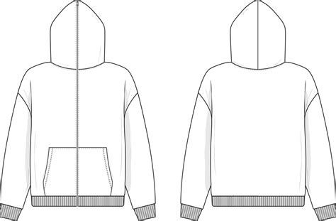 Customizable Full Zip-Up Hoodies Template Design