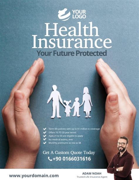 Customizable Health Insurance Flyer Template