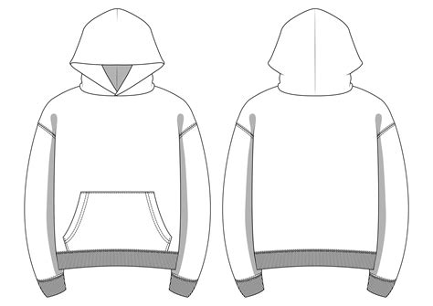 Customizable hoodie template illustrator