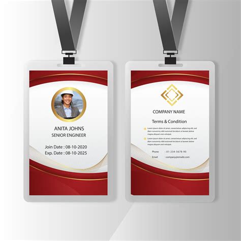 Customizable ID Badge Template with Photo