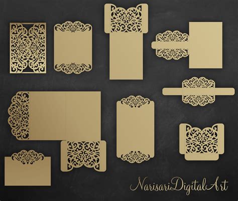 Customizable Laser Cut Invite Template Designs