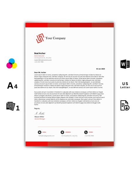 Customizable Letterhead Template