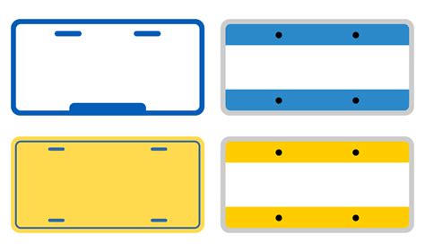 Customizable License Plate Templates