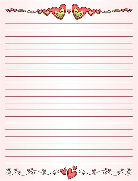 Customizable Lined Stationery Paper