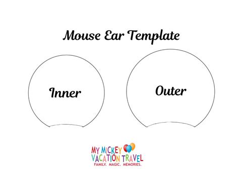 Customizable Mouse Ear Template Printable