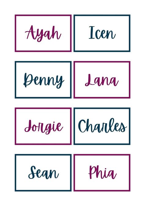 customizable name tag template