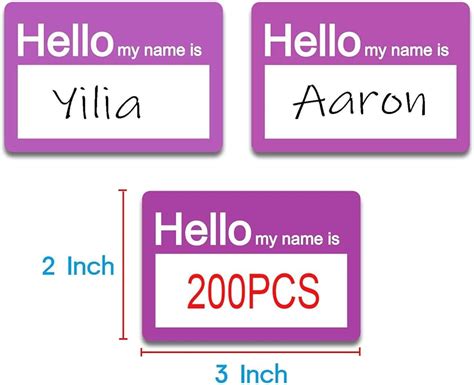 Customizable Name Tag Templates