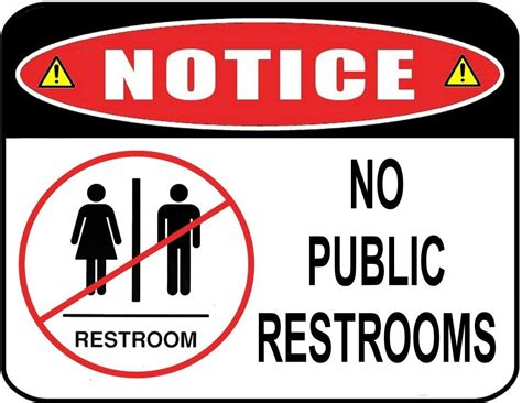 Customizable No Public Restroom Sign