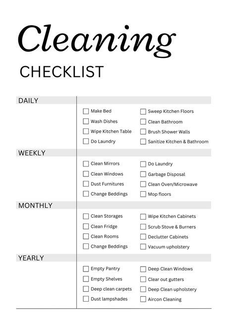 Customizable office cleaning checklist template